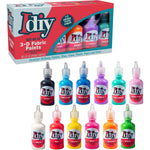 Buy now DIY Fabric Paints, Set of 12 Colors, (1oz bottles) Ultra Bright 3D Fabric Paint, Non-Toxic Water-Based and Permanent - Great Craft, Gift, Project, Summer Camp Activity - Decorate on Any Surface! at indiglob india