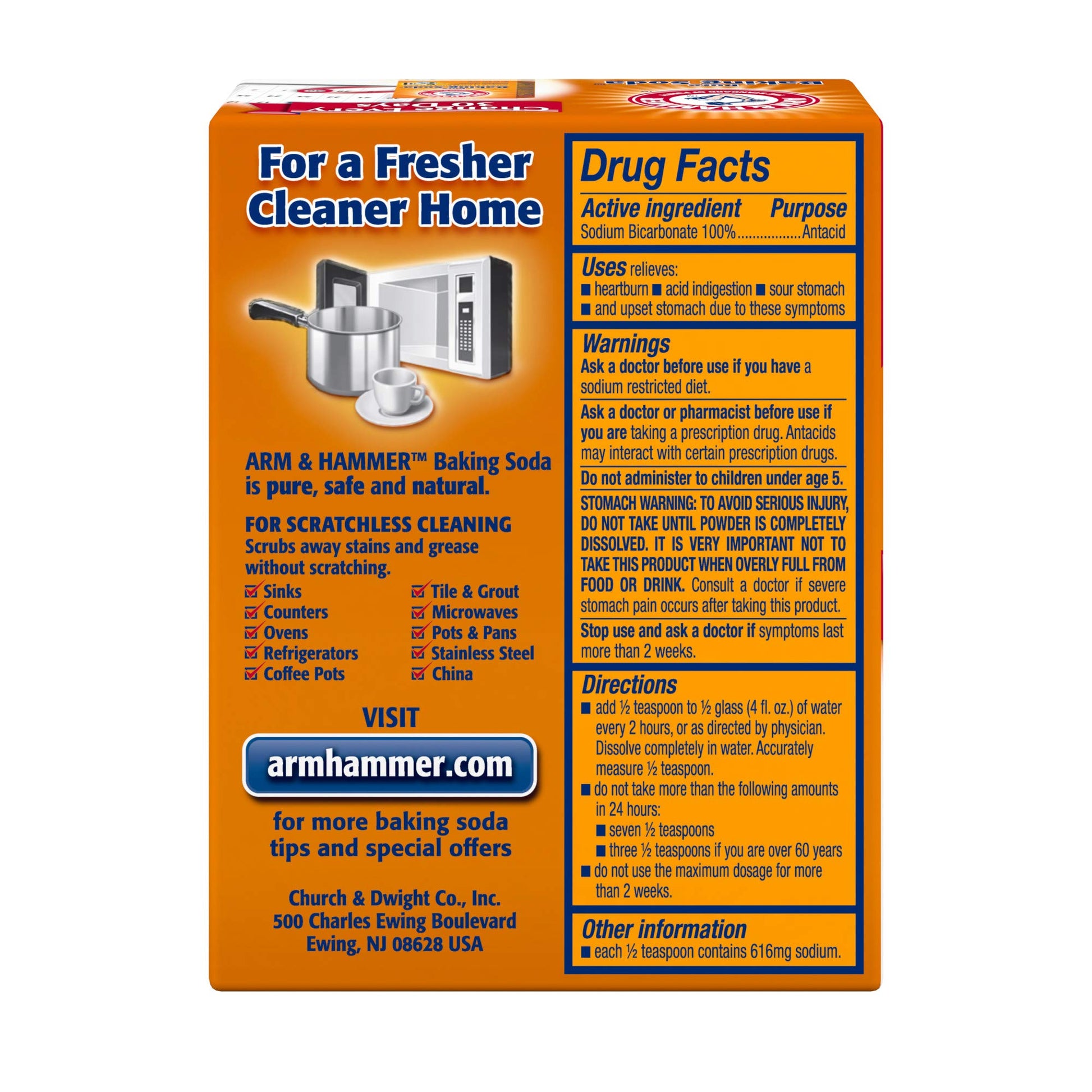 Buy now Arm & Hammer Pure Baking Soda, 8oz, Pack of 2 at indiglob india