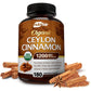 NutriFlair Organic Ceylon Cinnamon Supplement 1200mg, 120 Capsules - USDA Certified - Non-GMO, Gluten Free Powder, Antioxidant Pills