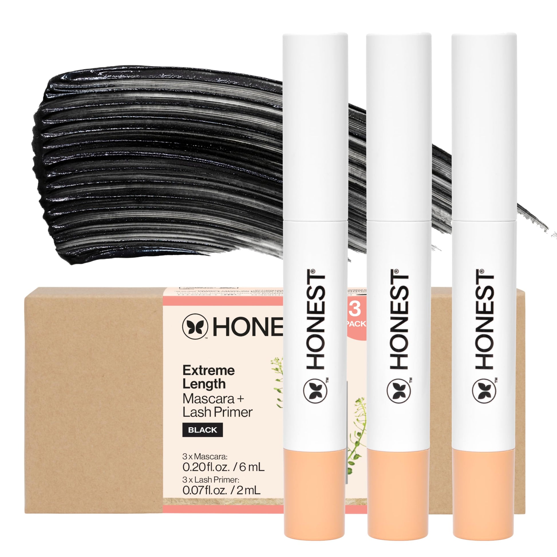 Buy now Honest Beauty 2-in-1 Extreme Length Clean Mascara, Lash Primer, Lengthening, Volumizing, Cruelty-Free, Safe for Sensitive Eyes, Black, .27 fl oz at indiglob india