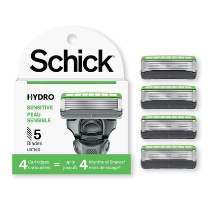 Schick Hydro 5 Sense Hydrate Razor Refills for Men, 4 Count (Pack of 1)