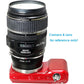 Fotasy Manual Cannon EF Lens to E Mount Adapter, EFS E Mount, EF Adapter to E Mount, Compatible with Sony Mirrorless a7 a7r a7s a7 II III IV a9 a9II a7c aplha 1 a6600 a6500 a6400 a6300