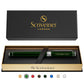 Buy now Scriveiner Black Lacquer Rollerball Pen - Stunning Luxury Pen, Real Gold Plating, Schmidt Ink Refill, Best Roller Ball Gift Set for Men & Women, Professional, Executive Office, Nice Pens at indiglob india
