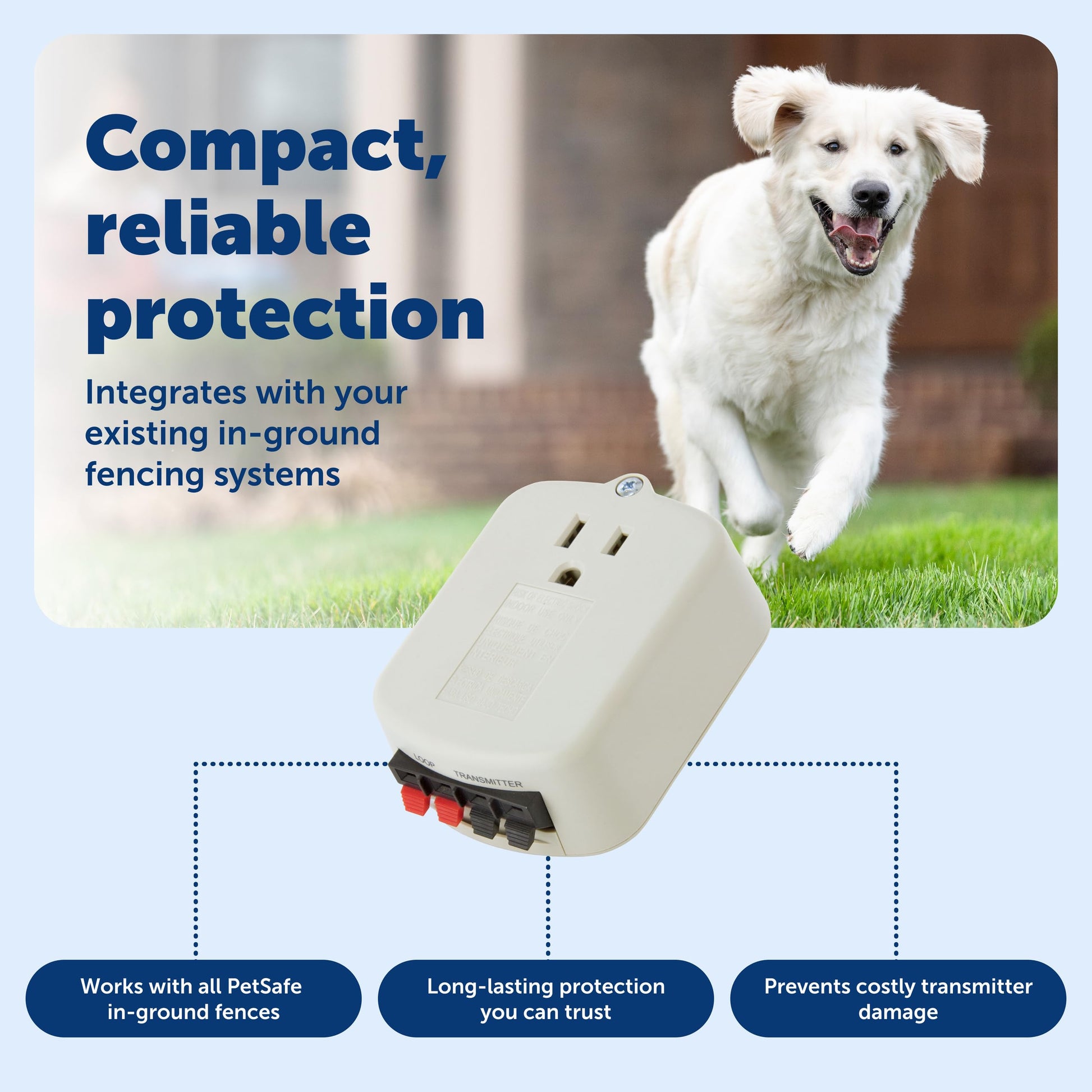 Buy now PetSafe Surge Protector for Pet Fences - Surge Protection Device - Electrical Protector - Durable Pet Fence Kit - Easy Installation - Fence Guard for Dogs - Outdoor Training Tool at indiglob india