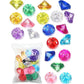 Chalyna Diving Gems Pool Toys 16 Pieces Large Acrylic Gems Big Diamond Gems Pirate Treasure Chest Summer Underwater Swimming Toys for Birthday Swimming Training Gift Water Pool