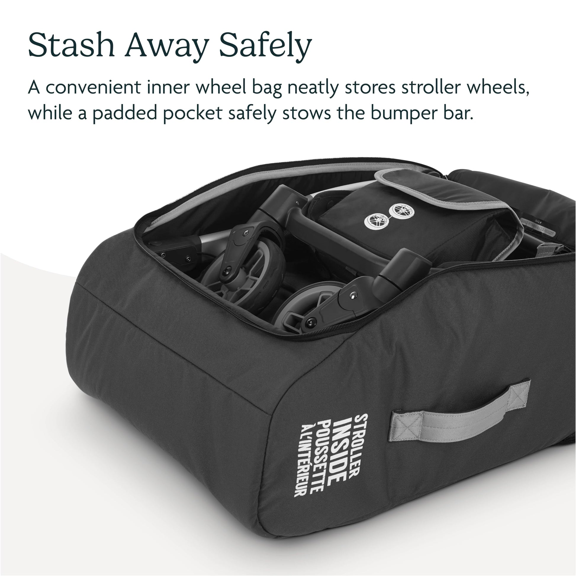 Buy now UPPAbaby Travel Bag for all Minu Stroller Models ƒ?? Backpack Style with Inner Wheel Bag + Storage Pocket - Durable Design with TravelSafe Protection at indiglob india