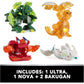 Bakugan Legends Collection Pack, 4-Pack Featuring Centipod, Surturan Geogan, Dragonoid Nova, Trox Ultra, and 6 BakuCores, Kids Toys for Ages 6 and Up
