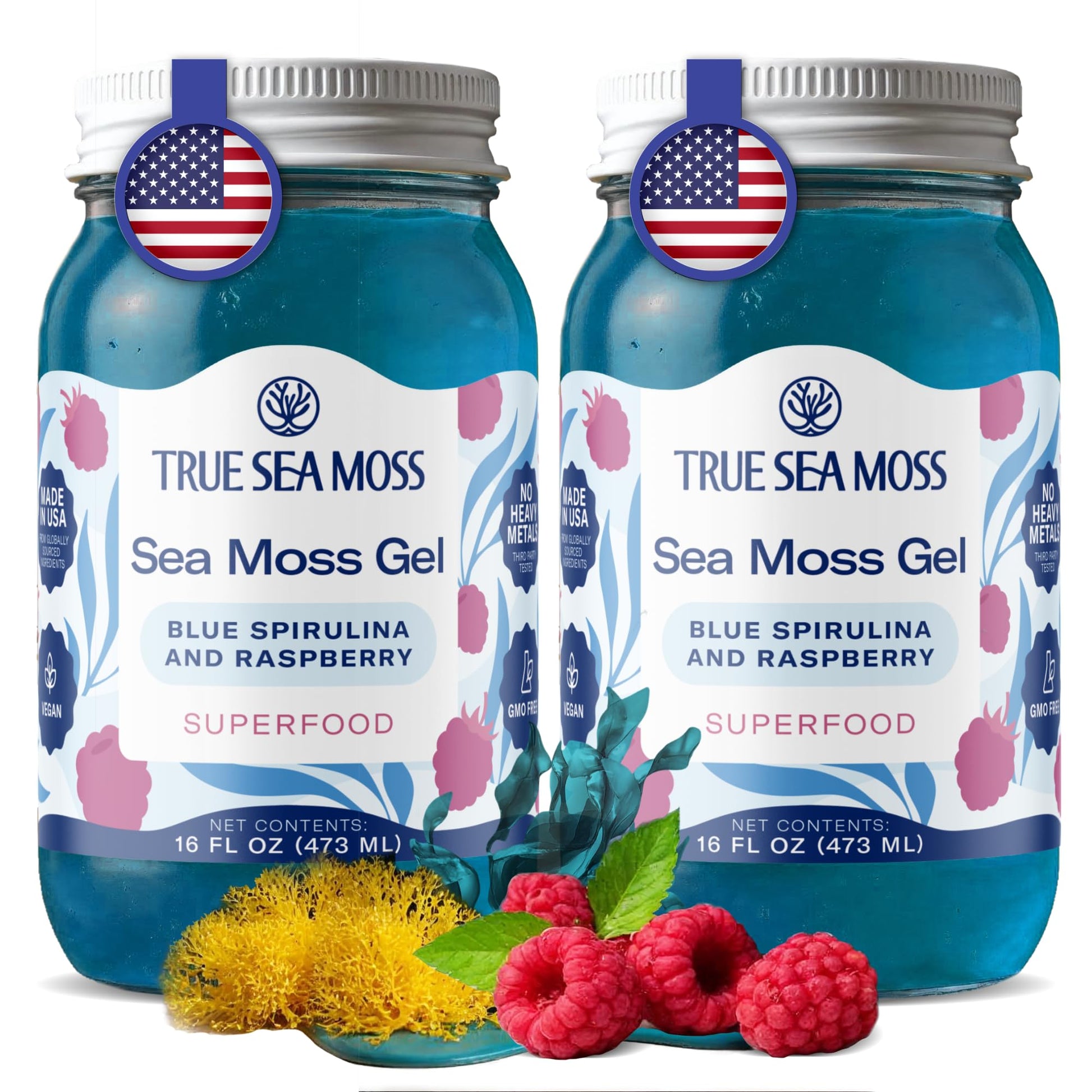 Buy now TrueSeaMoss Sea Moss Gel – Made in USA – Wildcrafted Seamoss, Fruits & Jarred Vegetables – Pineapple, Pack of 1 (Labels may Vary) Blue Spirulina 16 Fl Oz (Pack of 2) at indiglob india