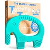 Baby Elefun Teething Ring for Babies 0-6 Months - 5X Pain Relief Smart Teether - Zero Developmental Delay Silicone Teether - Cute Infant Chew Toy, Shower Gift - 6-12 Turquoise