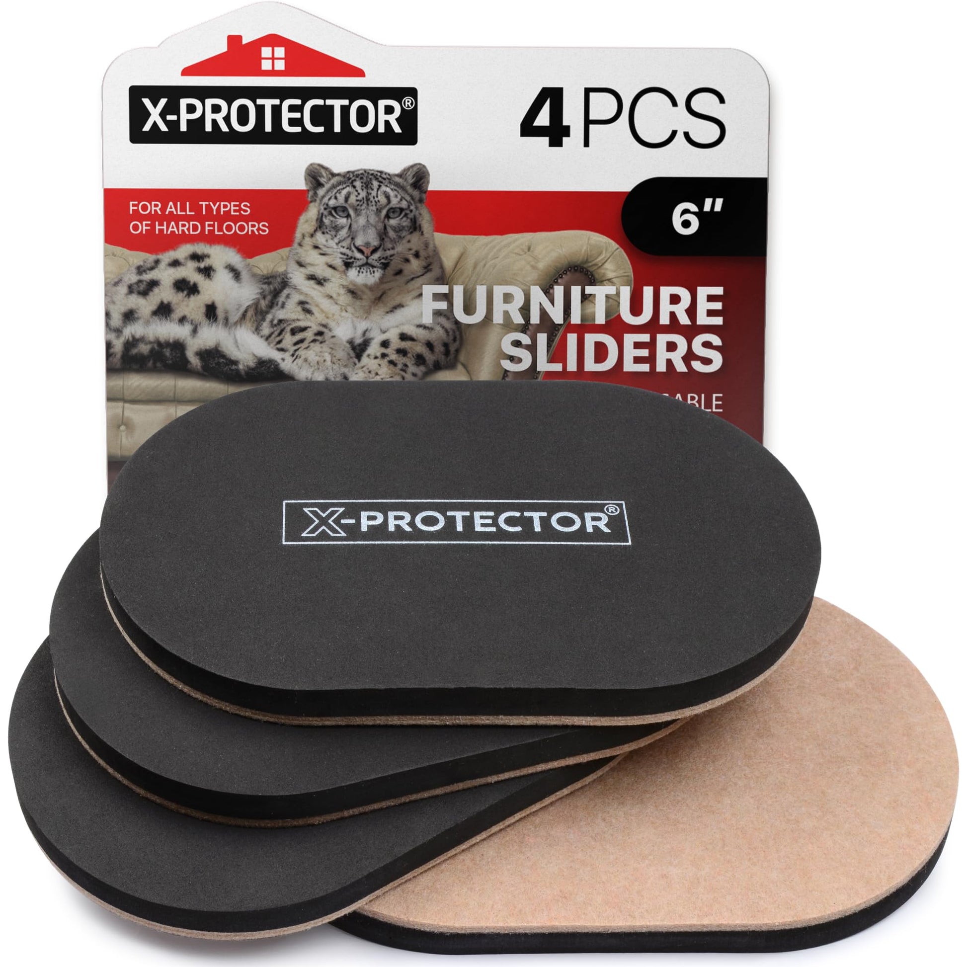 Buy now Felt Furniture Sliders Hardwood Floors X-PROTECTOR – 16 PCS 3 1/2" Furniture Sliders – Heavy Duty Felt Sliders Hard Surfaces – Move Your Furniture Easily & Safely! at indiglob india