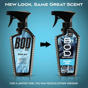 BOD man Fragrance Body Spray, Dark Ice, 8 fl oz