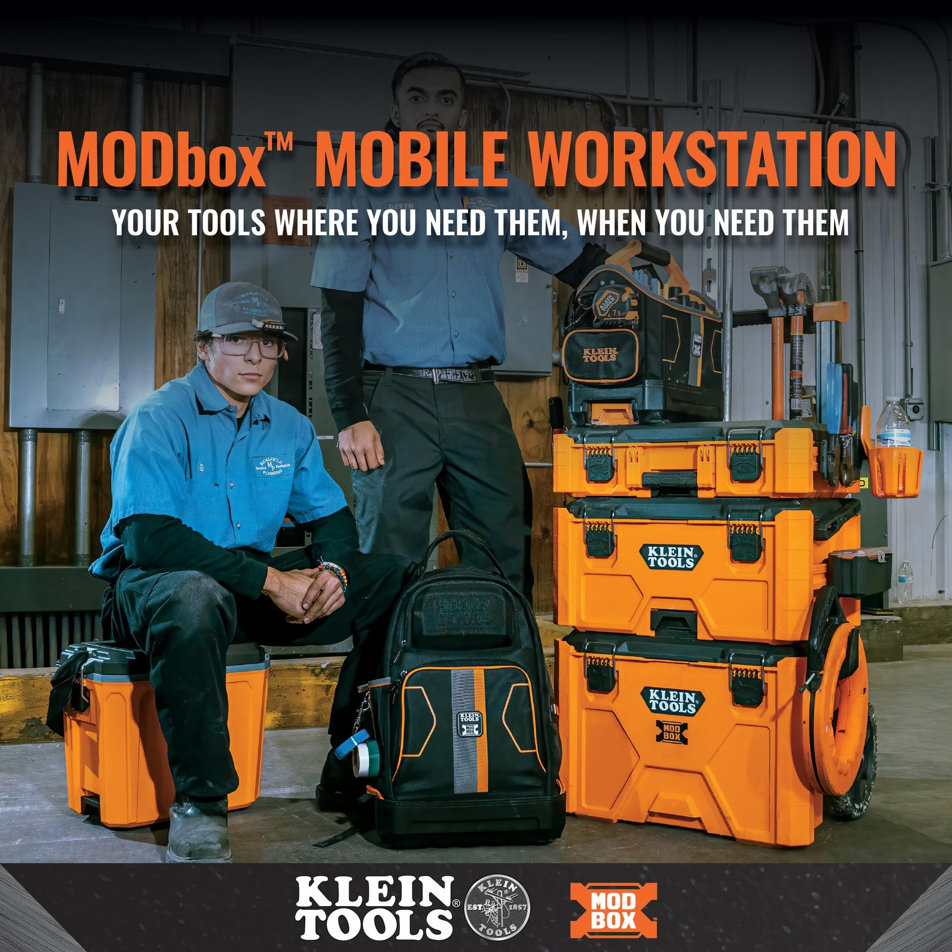 Buy now Klein Tools 62202MB MODbox Tool Tote, Part of the MODbox Mobile Workstation, 33 Pockets, Ample Tool Storage, Zipper Pocket for Small Items at indiglob india