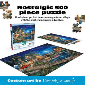 Buy now Buffalo Games - Days to Remember - Autumn Memories - 500 Piece Jigsaw Puzzle For Adults - Challenging Puzzle Perfect for Game Nights - 500 Piece Finished Size Is 21.25 x 15.00 at indiglob india