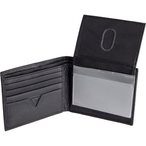 GUESS Men's Classic Bifold Wallet with Card Slots, Bill Compartment and Id Window