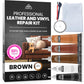Brown Vinyl Repair Kit - Leather Color Restorer for Couches, Furniture, Car Seats, Purse, Jacket, and More - Advanced Gel, Filler, and Scratch Repair, Easy Match Guide
