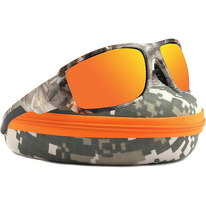 Camo Polarized Wrap-around Sport Sunglasses for Men Women UV400 Driving Fishing Hunting Sun Glasses