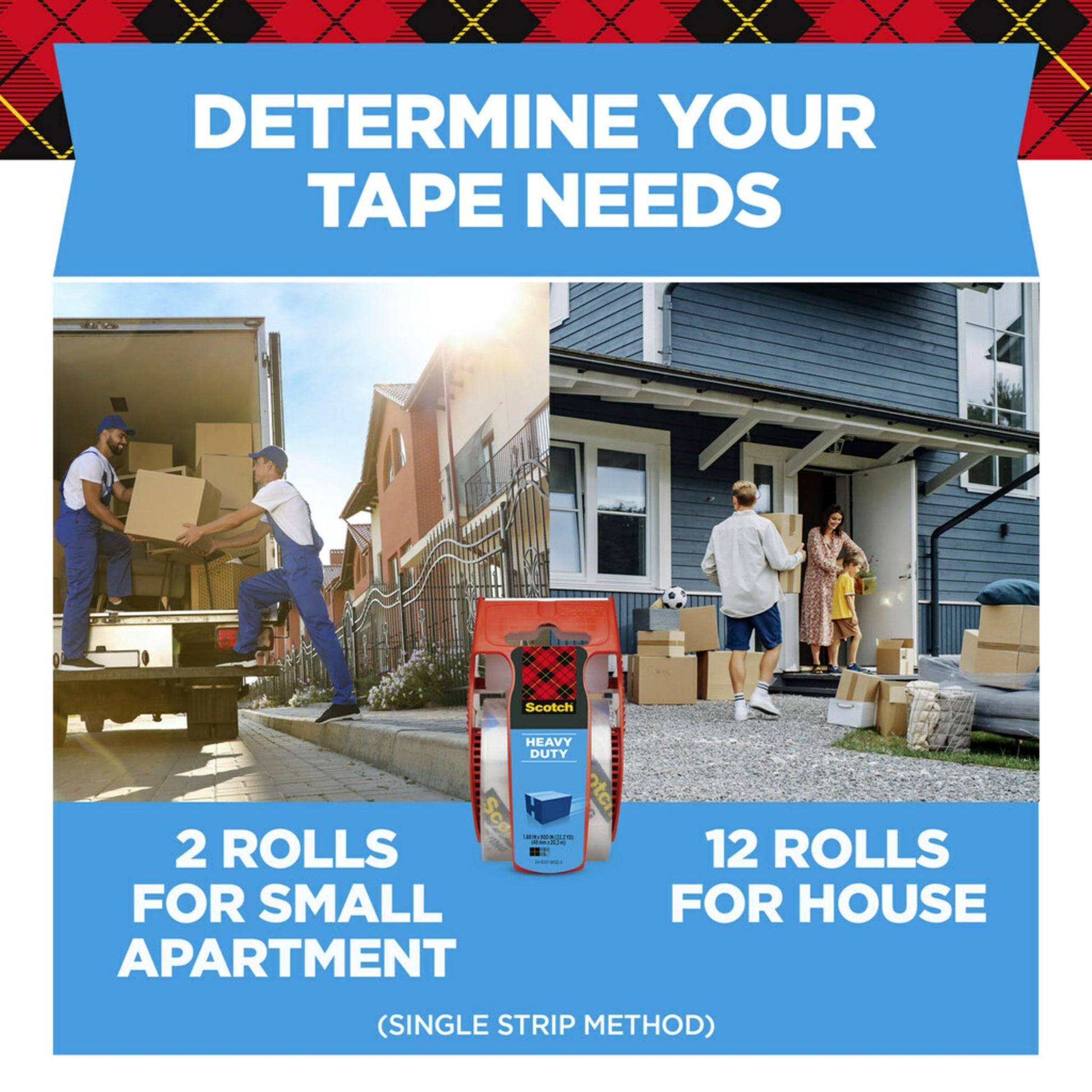 Buy now Scotch Heavy Duty Shipping Packing Tape, Clear, Packing Tape for Moving Boxes and Packaging Supplies, 1.88 in. x 22.2 yd., 6 Roll Dispensers, Moving Supplies at indiglob india