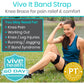Vive IT Band Strap - Iliotibial Band Compression Wrap - Outside of Knee Pain, Hip, Thigh & ITB Syndrome Support - Neoprene Brace for Running and Exercise - Athletic Stabilizer for Men, Women