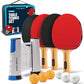 PRO SPIN All-in-One Ping Pong Set - Retractable Ping Pong Net for Any Table (72"), Ping Pong Paddles and Balls, Storage Case - Portable Table Tennis Family Games, Gifts for Boys & Girls