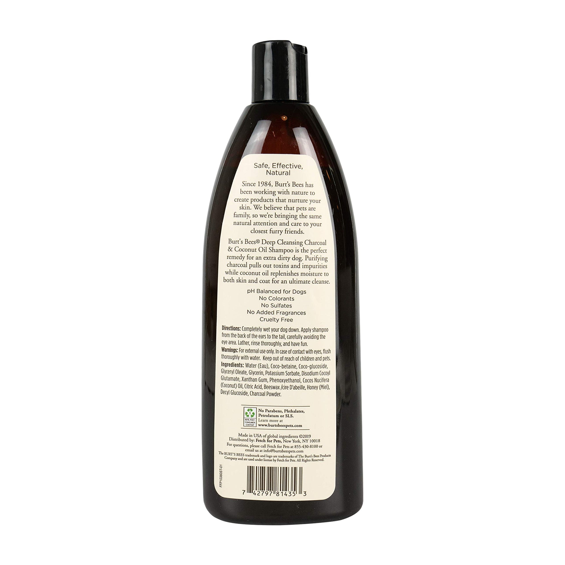 Buy now Burt's Bees for Pets Care Plus+ Naturally Derived Deep Cleansing Charcoal & Coconut Oil Shampoo - Dog Shampoo to Naturally Derivedly Purify and Replenish Dog's Skin & Coat - Made in USA, 16 Oz at indiglob india