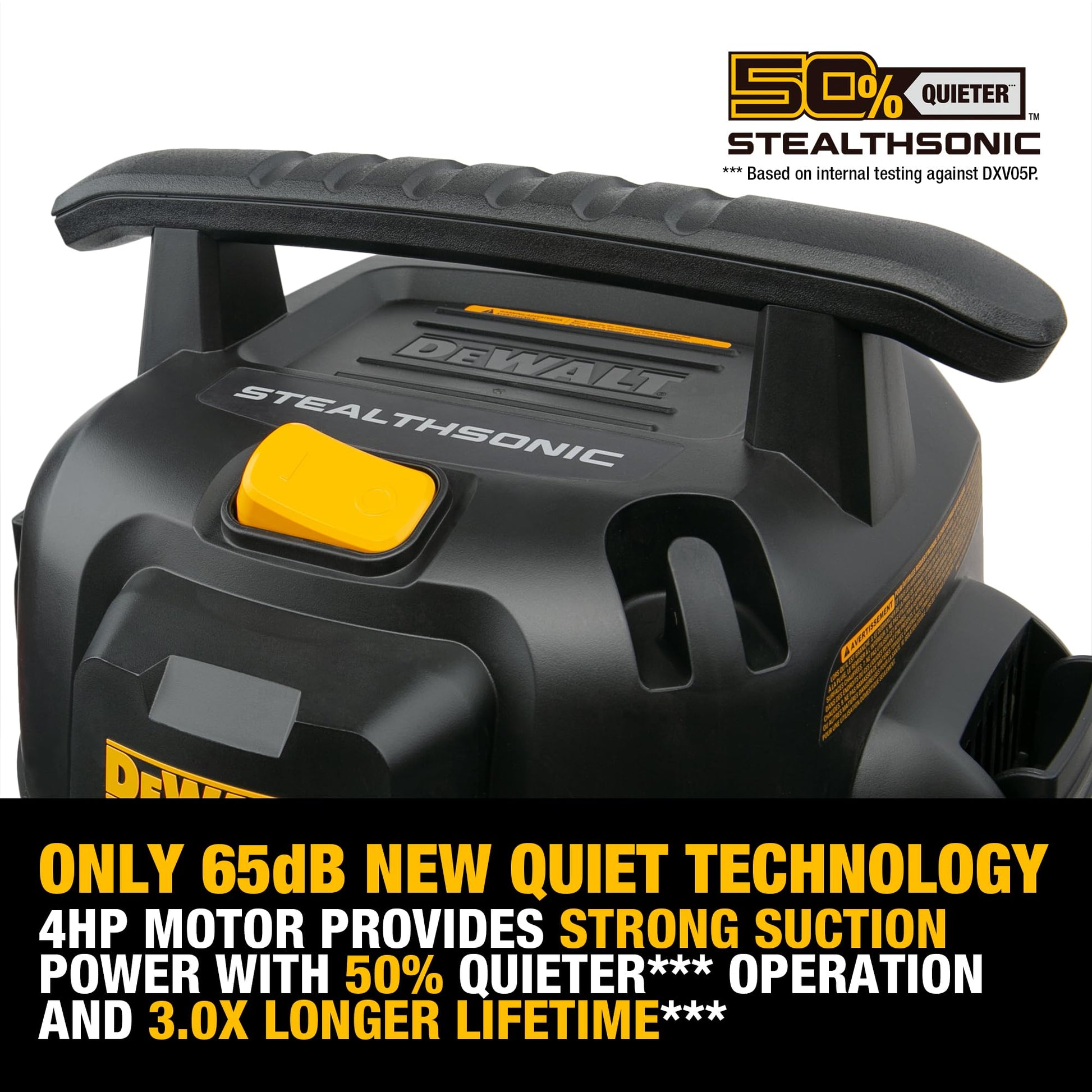 Buy now DEWALT Shop Vacuum 5-Gallon 4 HP STEALTHSONIC Wet/Dry Vacuum Cleaner DXV05P-QTB with 6 Dust Bags Ultra Quiet Poly Shop Vacuum with Powerful Suction for Garage, Jobsite, and Workshop at indiglob india