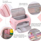 Buy now HVOMO Big Capacity Pencil Case High Large Storage Pouch Marker Pen Case Travel Simple Stationery Bag School College Office Organizer for Teens Girls Adults Student（Pink） at indiglob india