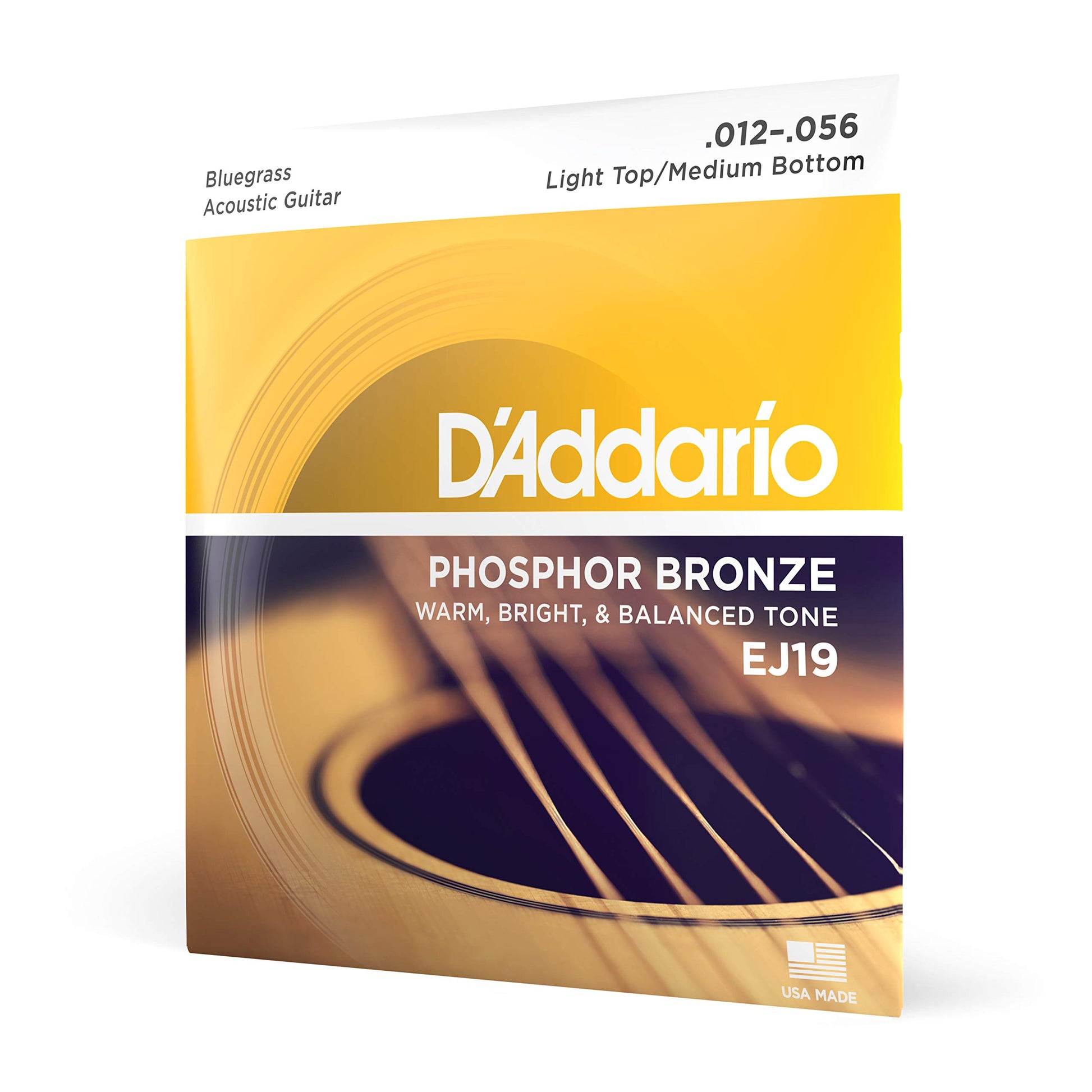 Buy now D'Addario Acoustic Guitar Strings, Phosphor Bronze, EJ42, Resophonic Medium Gauge 16-56, 6-String Set, Pack of 1 at indiglob india