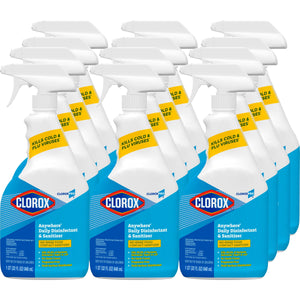 Buy now CloroxPro Anywhere Daily Disinfectant and Sanitizer, No-Rinse Food Contact Sanitizer, 32 Fluid Ounces, Pack of 12 at indiglob india