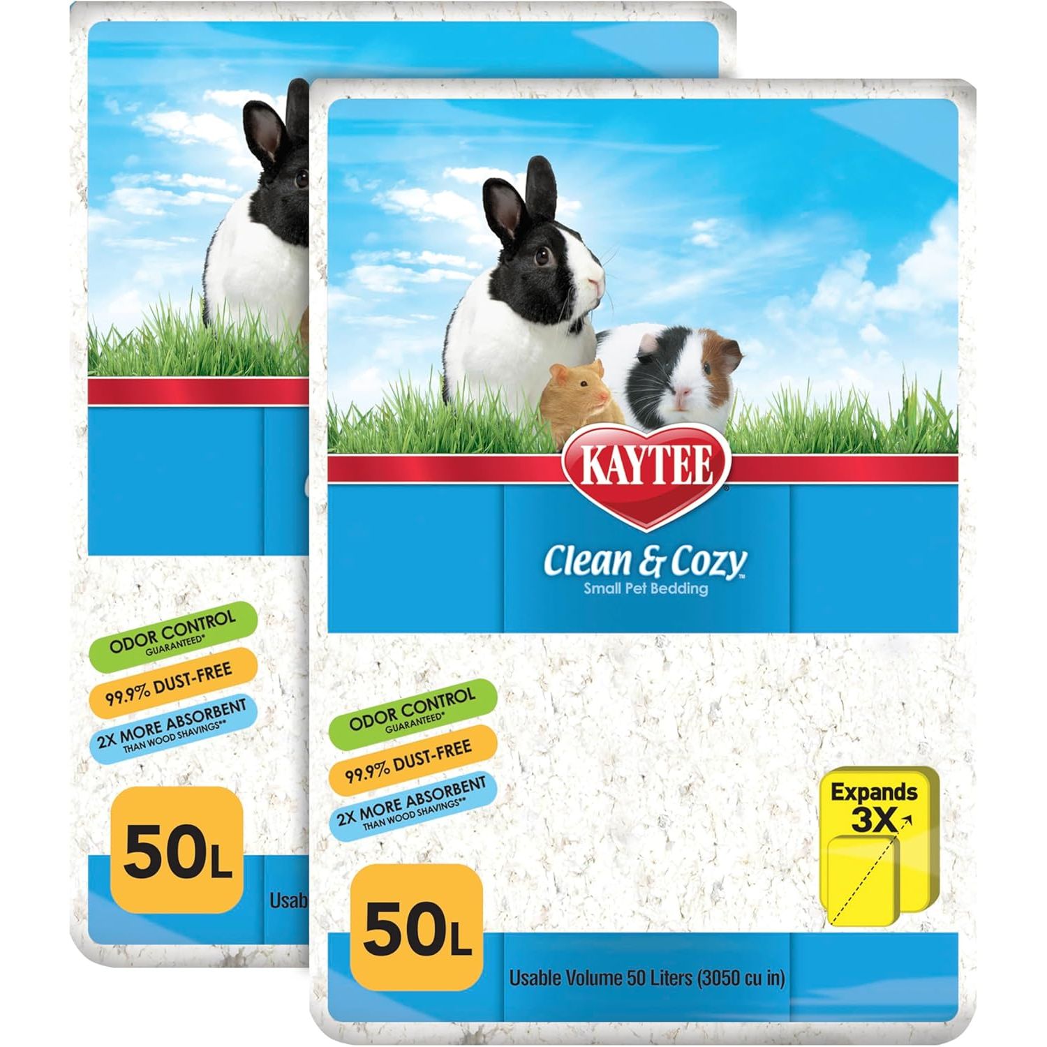 Buy now Kaytee Clean & Cozy White Paper Bedding, Made for Small Animals, 24.6 Liters 100 Liter at indiglob india