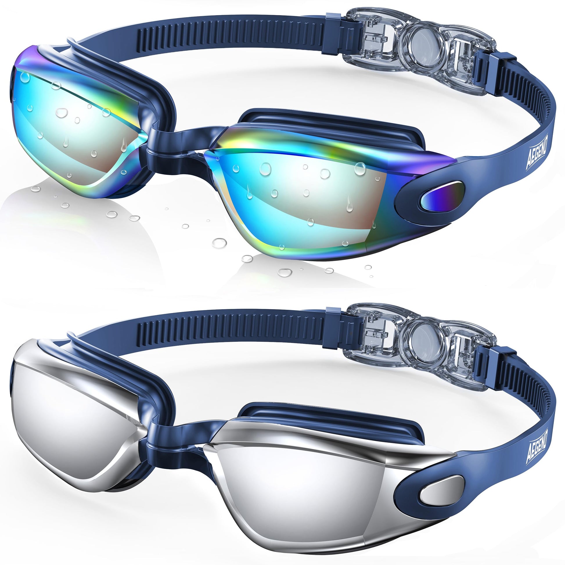 Buy now Aegend Swim Goggles, 2 Pack Swimming Goggles No Leaking Adult Men Women Youth at indiglob india