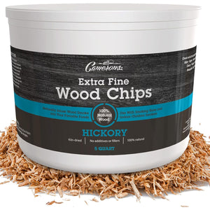 Camerons All Natural Extra Fine Hickory BBQ Wood Chips for Smokers (5 Quart, 4.731L) Kiln Dried Wood Sawdust Shavings for Cocktail Smoking Guns, Stovetop Smokers, Smoke Boxes - Barbecue Grilling Gifts
