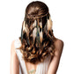 XunYee Feather Hippie Headband for Women - Indian Feather Hair Accessories for Costume (Classic Style)