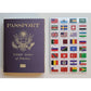 World Flags Stickers - 192 Countries PVC Transparent Planner Travel Stickers for School, Theme Parties, Homeschool, Journal Sticker, Labels