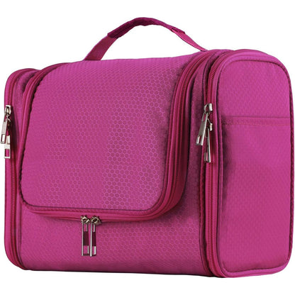 Buruis Extra Large Capacity Toiletry Bag for Women and Men, Hanging Toiletry Organizer Cosmetics Makeup Bag, Water-resistant Dopp Kit for Full Sized Toiletries, Travel Essentials (Blue)