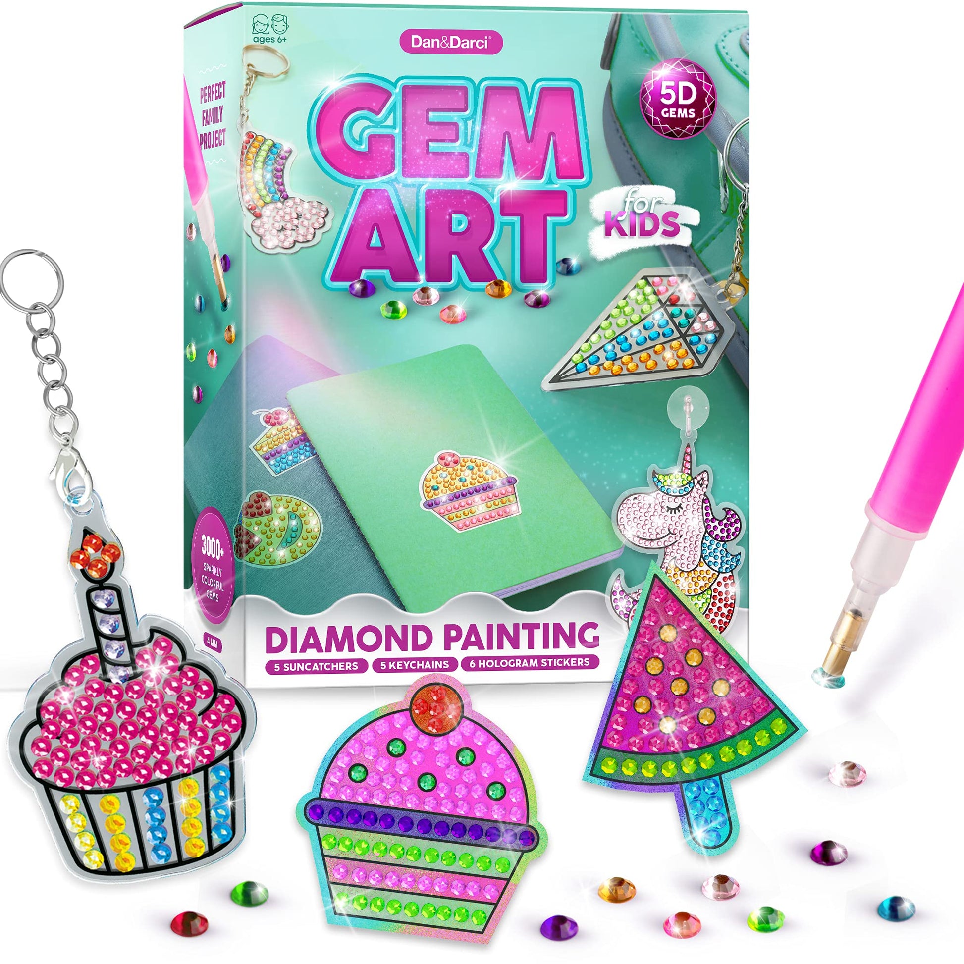 Buy now Dan&Darci Diamond Art Kit for Kids - Gem Painting Arts & Crafts Kits for Ages 6-12 - Easter Gifts for 6, 7, 8, 9, 10, 11, 12 Year Old Boy & Girl - Girls Birthday Toys Gift Ideas - Craft Activities at indiglob india