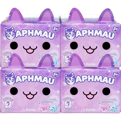 Aphmau Mini Mystery 6" Plush - Celestial Collection - 4 Pack; YouTube Gaming Channel, Blind Box, 4 of 8 Unique Possible Unicorn MeeMeows, Official Merch