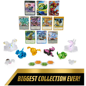 Buy now Bakugan Evolutions Genesis Collection Pack - 2 Light Up Action Figures, 4 Exclusive Bakugan, 2 Nanogan, 8 Cards, 4 BakuCores - Kids Toys for Boys Ages 6 and Up at indiglob india
