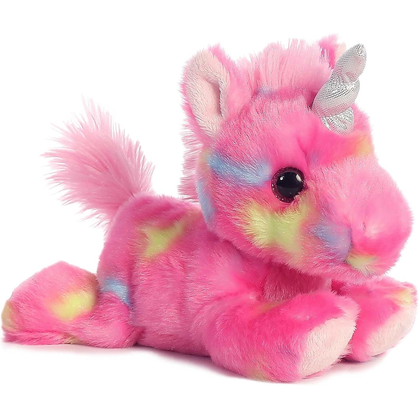 Aurora® Vibrant Bright Fancies™ Jellyroll Unicorn™ Stuffed Animal - Eye-Catching Fun - Delightful Cuddles - Pink 7 Inches