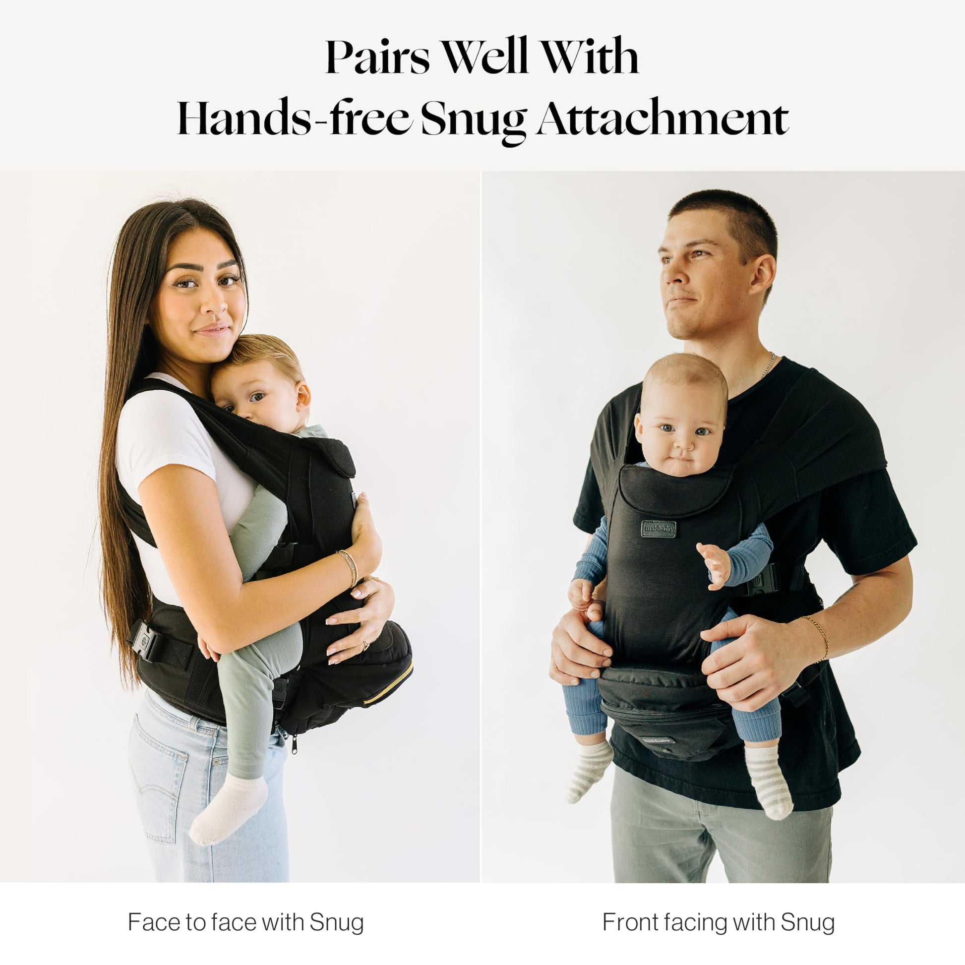 Buy now Tushbaby Original Hip Seat Baby Carrier for Babies & Toddlers up to 45 lbs, Safety Certified, Lightweight No-Foam Design with Storage & Nursing Support, Grey at indiglob india
