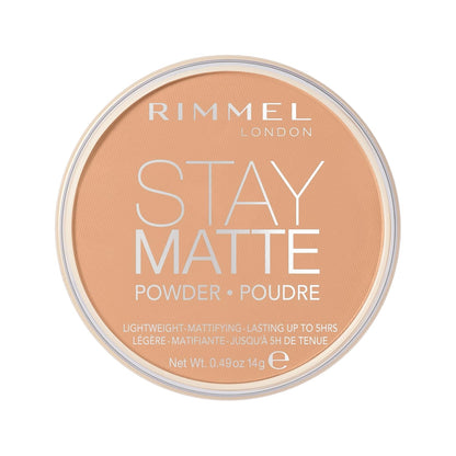Rimmel London Stay Matte - 003 Natural - Pressed Powder, Lightweight, High Coverage, Shine Control, 0.49oz