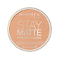Rimmel London Stay Matte - 011 Creamy Natural - Pressed Powder, Lightweight, High Coverage, Shine Control, 0.49oz