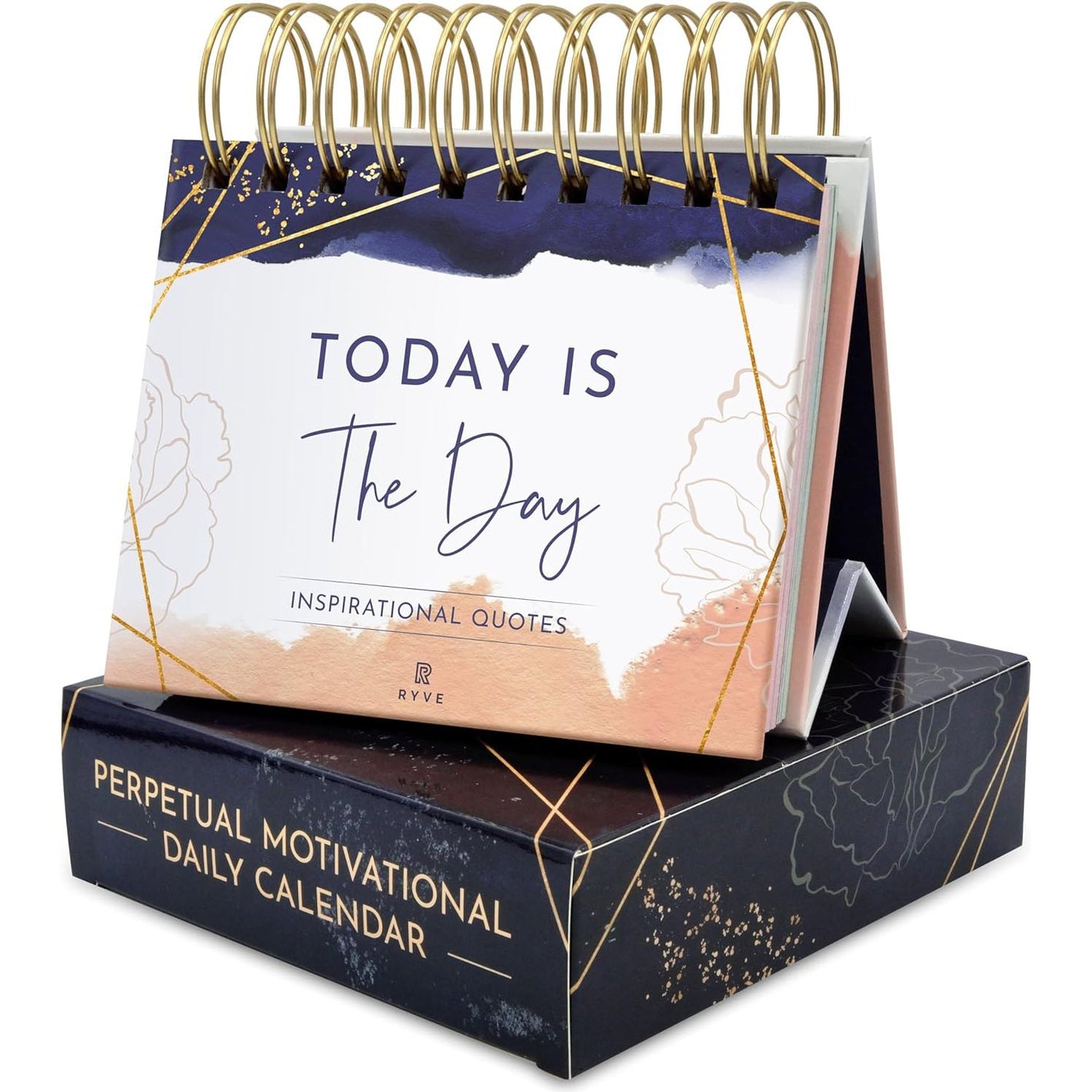 Motivational Calendar - Daily Flip Calendar with Inspirational Quotes - Inspirational Desk Decor for Women, Office Decor for Women Desk, Inspirational Gifts for Women, Desk Accessories for Women