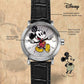 Amazon.com: Disney Mickey Mouse Adult Vintage Articulating Hands Analog Quartz Watch, Silver, Silver, Black : Clothing, Shoes & Jewelry