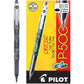 Pilot, Precise P-500 Gel Ink Rolling Ball Stick Pens, Marbled Barrel, Extra Fine Point 0.5 mm, Blue, Pack of 12