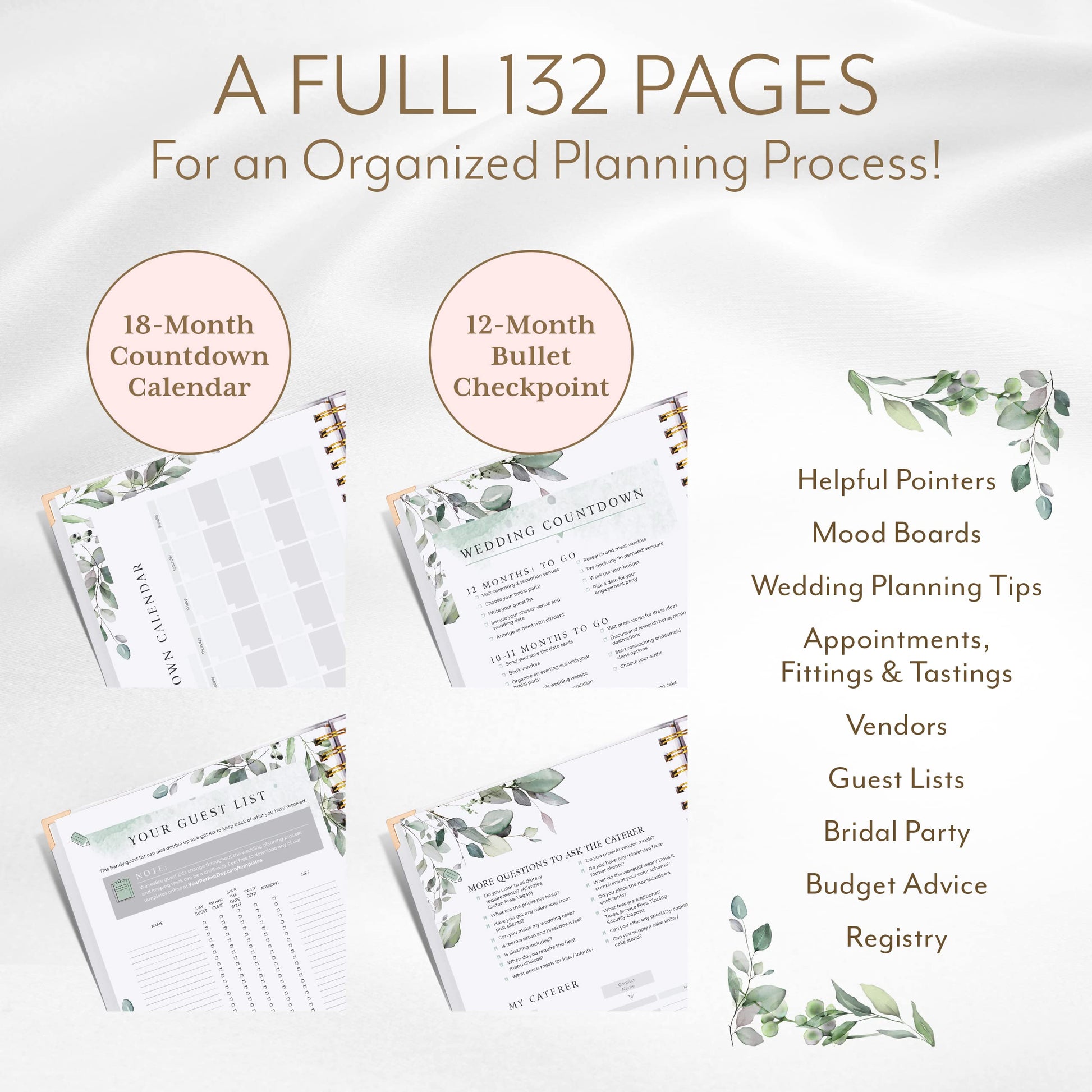Buy now Your Perfect Day Wedding Planner Book and Organizer - Wedding Planner Book - Bridal Planning Binder with Countdown Calendar - Bride Gifts - (FLORAL) at indiglob india
