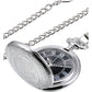 Men's Quartz Pocket Watch with Black Dial and Chain
