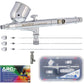 Master Performance G233 Pro Set Master Airbrush Gun with 3 Nozzle Sets (0.2, 0.3 & 0.5mm Needles, Fluid Tips and Air Caps) - Dual-Action Gravity Feed Airbrush, 1/3 oz Cup, Cutaway Handle