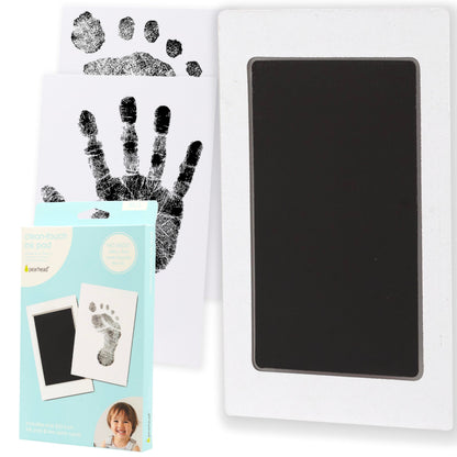 Buy now Pearhead Newborn Baby Handprint and Footprint Kit - No Mess Clean-Touch Ink Pad With Impression Cards, Safe for Skin, Perfect Keepsake for Family, Acid-Free, Black Black 1-Pack, Medium Large at indiglob india