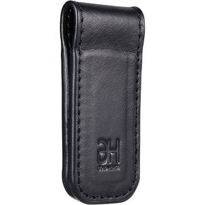 Slim Magnetic Money Clip Genuine Leather Business Card Holder for Men, Black