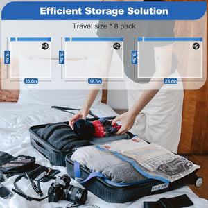 VMstr Travel Vacuum Storage Bags with Electric Pump (USB Pump + 8 Combo Bags)